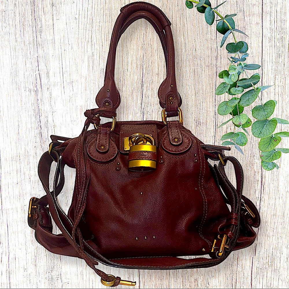 ๐SOLD๐ Chloe Paddington Leather Shoulder Bag in Burgundy - Picture 1 of 12